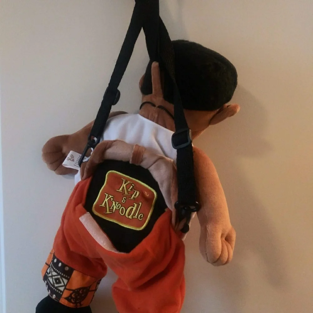 Rare Authentic Vintage Kip Blanket & Backpack Limited Edition African Doll.